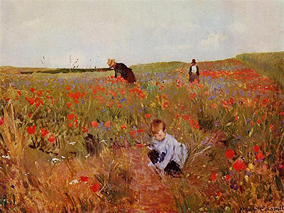 Red Poppies Mary Cassatt